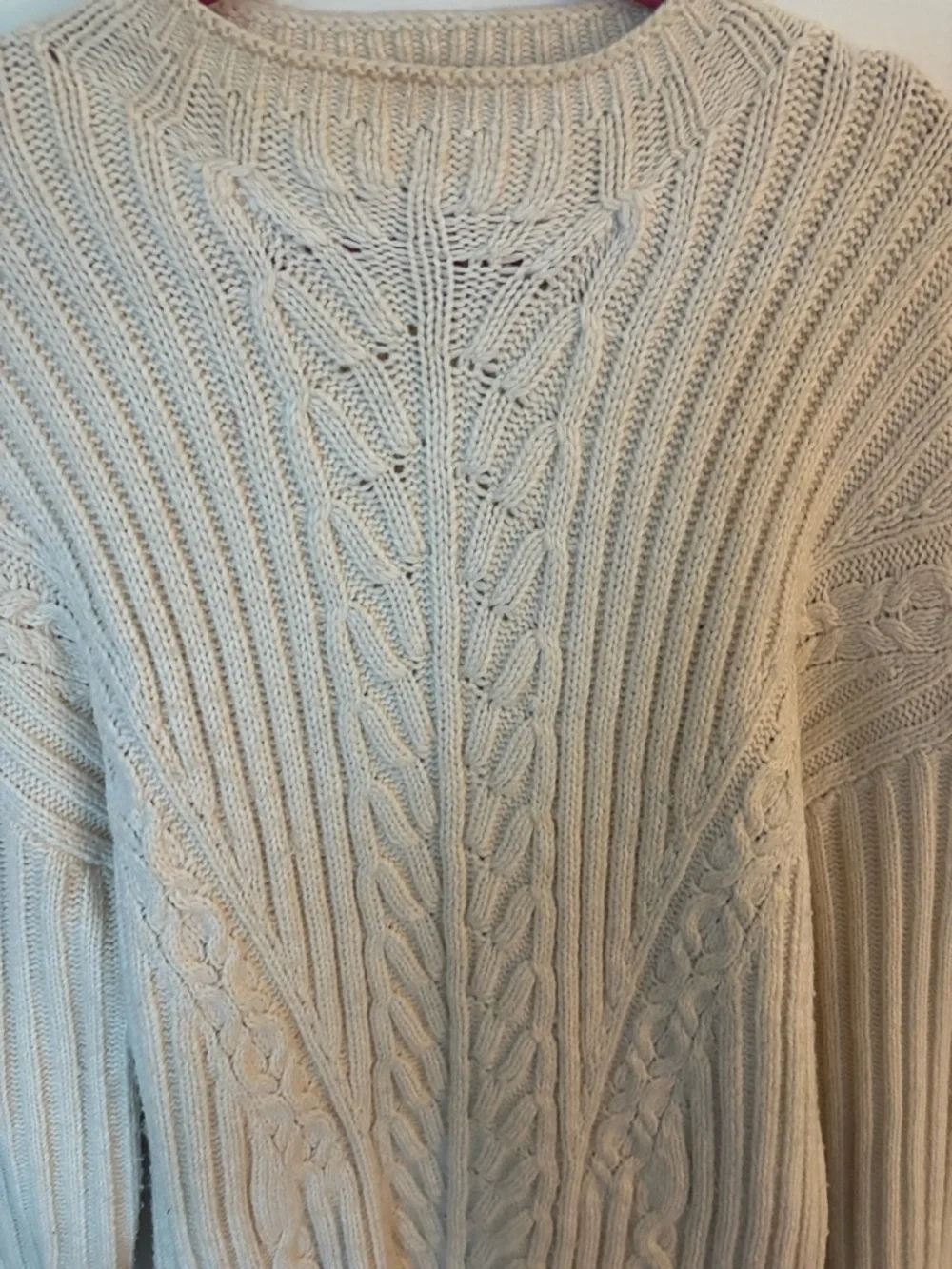 Express Cream Long Sleeve Sweater Dress - Picture 3 of 6